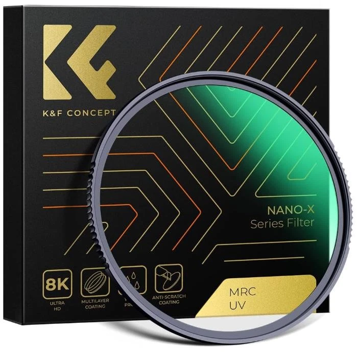 K&F Concept KF01.968A Nano X-Serie UV Filter 67mm Schott-Glas B270 28 Schichten