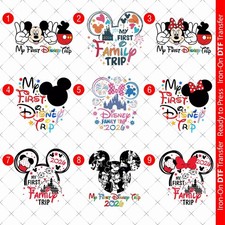 My 1st Disney Trip Iron-On  DTF Heat transfer t-shirt ready press Mickey 00115