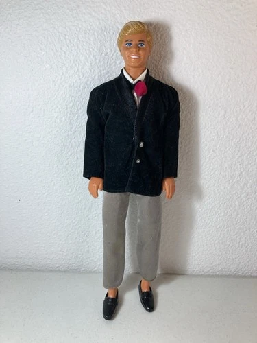 Mattel - Vintage Blonde 80’s Ken Doll In Tuxedo With Stained Pants