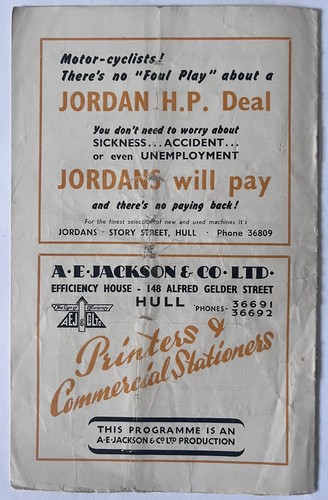Hull City v Nottingham Forest 27th December 1952 - Picture 4 of 4