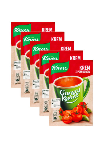 СУП быстрого приготовления Knorr в КРУЖКЕ КРЕМ-ТОМАТНЫЙ суп Гораций Кубек 5 шт- 2190₽