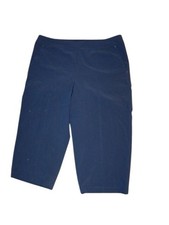 Chico's Size XL 3 Navy Blue Wide Leg Crop Pants NWT 79