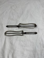 Pair Vintage EKCO Floating Blade Peeler Vegetable Potato Stainless USA