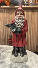 Bethany Lowe Signed Primitive Santa/Tree Figure
