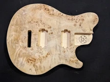 Axis type Guitar Body, US MADE, POPLAR BURL veneer, #8-724