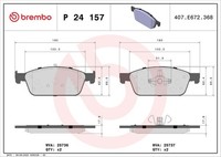 Brembo Bremsbelagsatz, Scheibenbremse P 24 157 FüR Ford