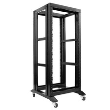 RAISING ELECTRONICS 24U 4 Post Open Frame Network Server Rack 19inch Black