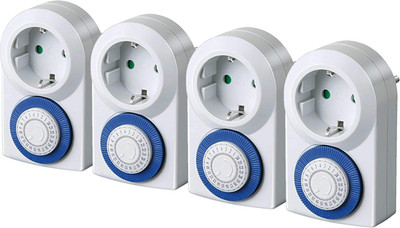 Brennenstuhl Zeitschaltuhr MMZ 20, Mechanische Timer-Steckdose (Tages-Zeitschalt