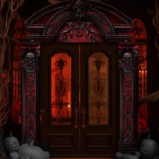 Halloween Cemetery Archway Halloween Cemetery Banners Halloween Gothic Skull Out