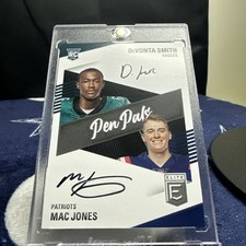2021 Panini Elite Pen Pals Devonta Smith/Mac Jones RC Auto Alabama Crimson Tide