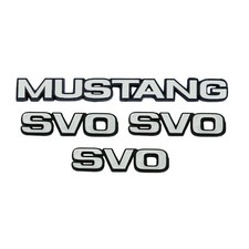 1984-1986 Ford Mustang Svo Fenders Trunk Chrome Emblems 4pc. Set