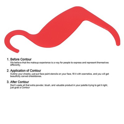 Red Face MakeUp Stencils Nose Eyebrow Cheekbone Contour Stencils For Various Fac