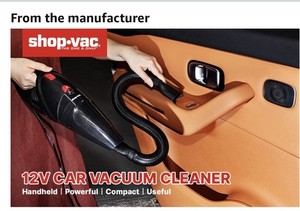 Portable High Power Black Car Vacuum Cleaner for Interior Detailing