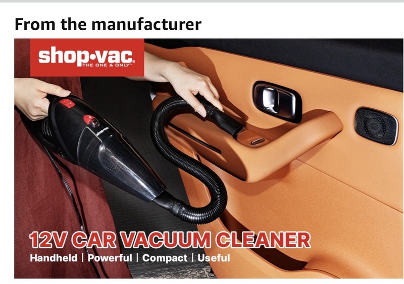 Portable High Power Black Car Vacuum Cleaner for Interior Detailing
