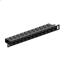 12Port 0.5U Cat6 Network Patch Panel Fits 10Inch Server Rack Cabinet