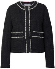 White Label Bouclé-Jacke Kragenlos ohne Kapuze Übergangsjacken Damen NEU