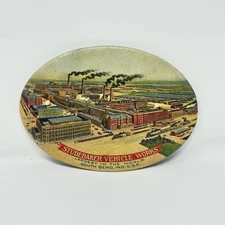 Studebaker Car Antique Celluloid Pocket Mirror Vehicle Works South Bend Indiana