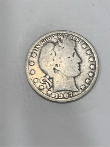 1907 D Barber Head Silver Half Dollar