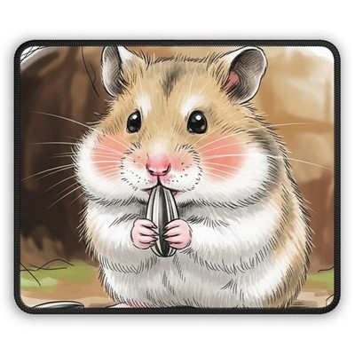 Cute Hamster Sketch Gaming Mouse Pad
