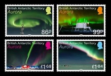 BRITISH ANTARCTIC TERRITORY   2025, AURORA AT HALLEY, 4v., MNH