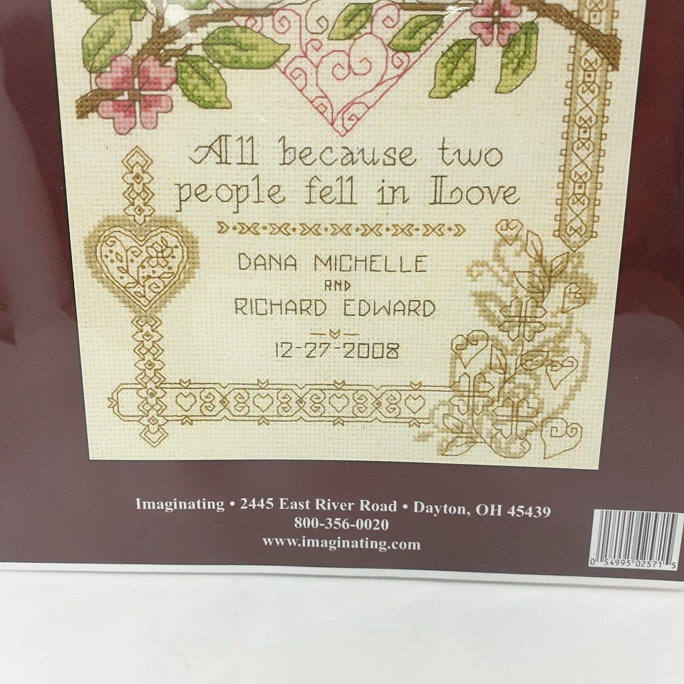 Imaginating All Because Counted Cross Stitch Wedding Pattern Natural Aida 2571K - Image 4 of 4