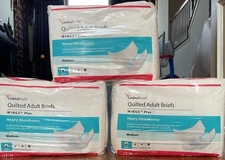 Cardinal Health Wings Plus Quilted Adult Briefs 32"-44" Heavy Absorbency, 12Pack