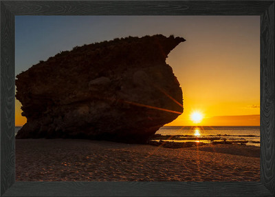 Sonnenuntergänge Strände Landschaften gerahmtes Wandbild Poster Leinwanddruck Bild
