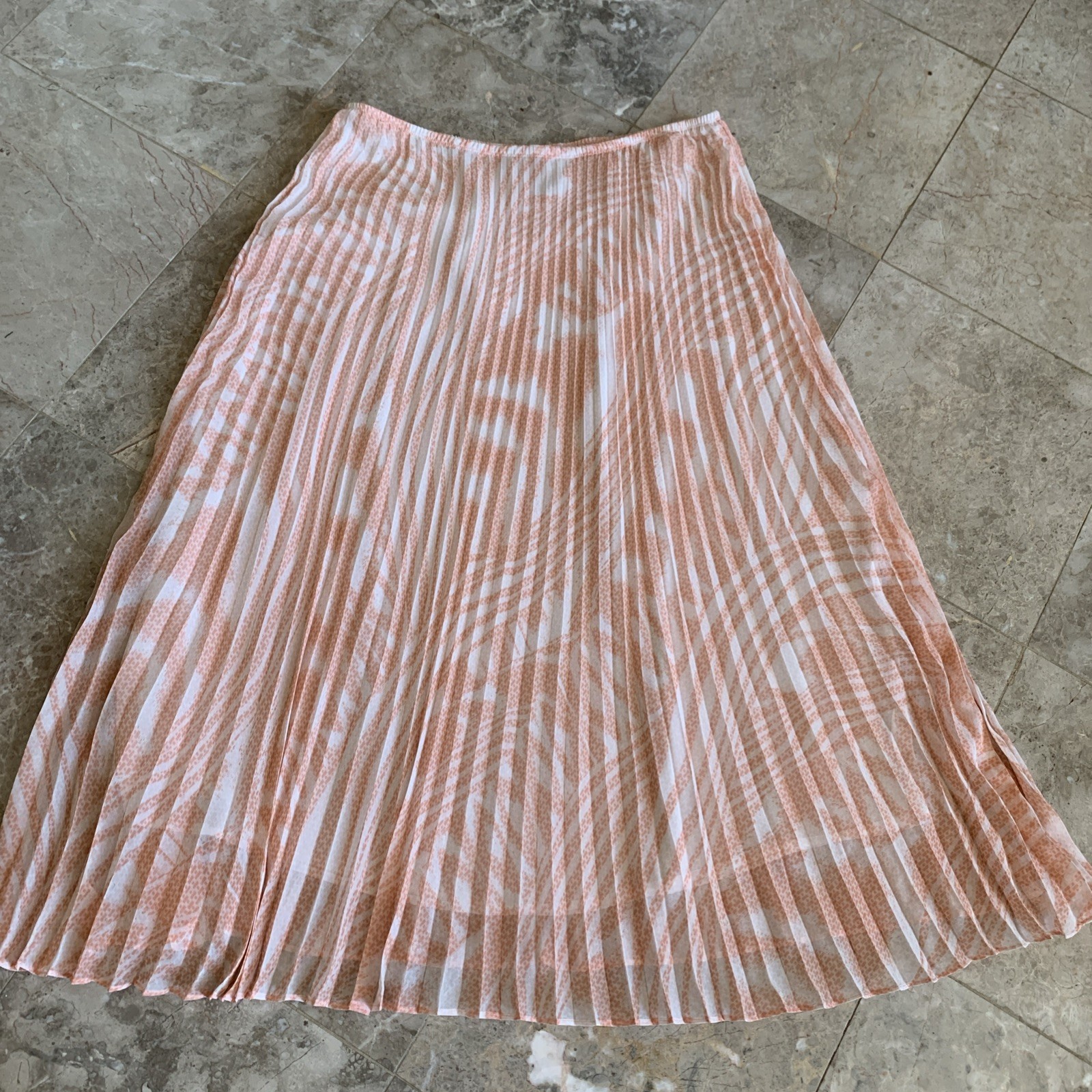 RUBY RD Women's Orange Polyester Pleated Maxi Lon… - image 1