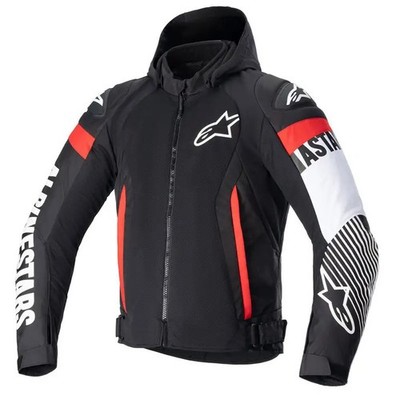 Alpinestars Zaca Air Motorcycle Jacket - Black/White/Fluorescent Red 33064231231