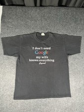 Vintage I Don’t Need Google My Wife Knows Everything Cozumel Cancun Reef Shirt L
