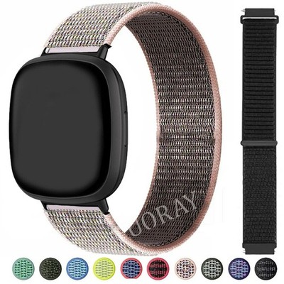 Für Fitbit Versa 4 3 Fitbit Sense 2 1 Sport Nylon Loop Armband Ersatz Smartwatch