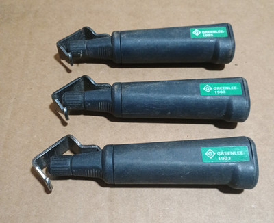 Lot of 3 Greenlee 1903 Rotary Wire Cable Stripper Slitter Tool 4.5-25mm