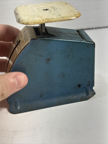 Vintage Rexall Drugstore 3" Blue Letter Postal Scale - Picture 3 of 13