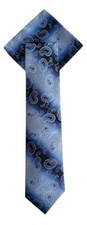 Executive Fashions Blue Black 100 Silk Paisley Men's Tie  Pocket Square Set