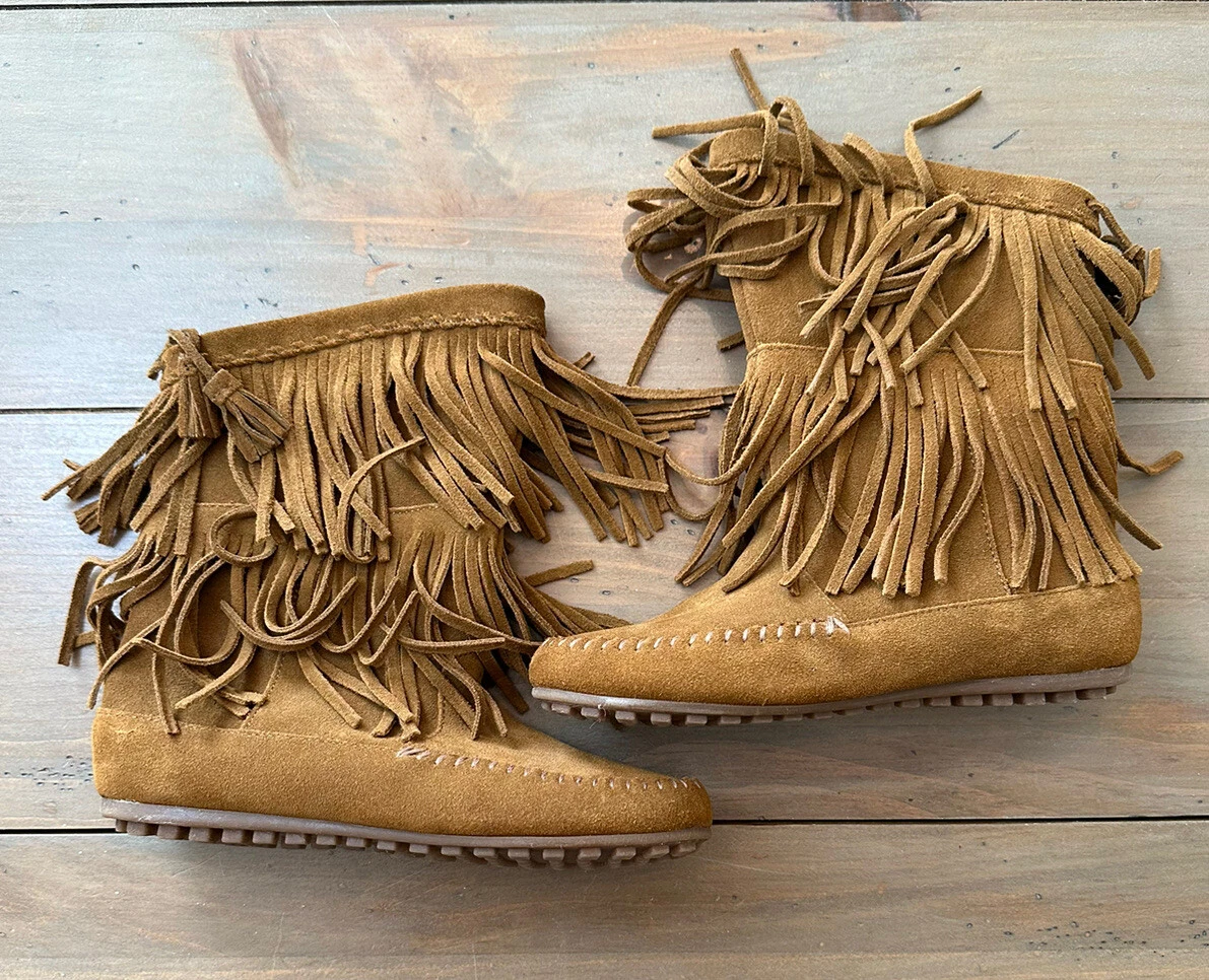 2 layer fringe shop boots