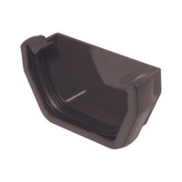 Square Line Static Caravan Gutter Stop End Anthracite Grey Rainwater System