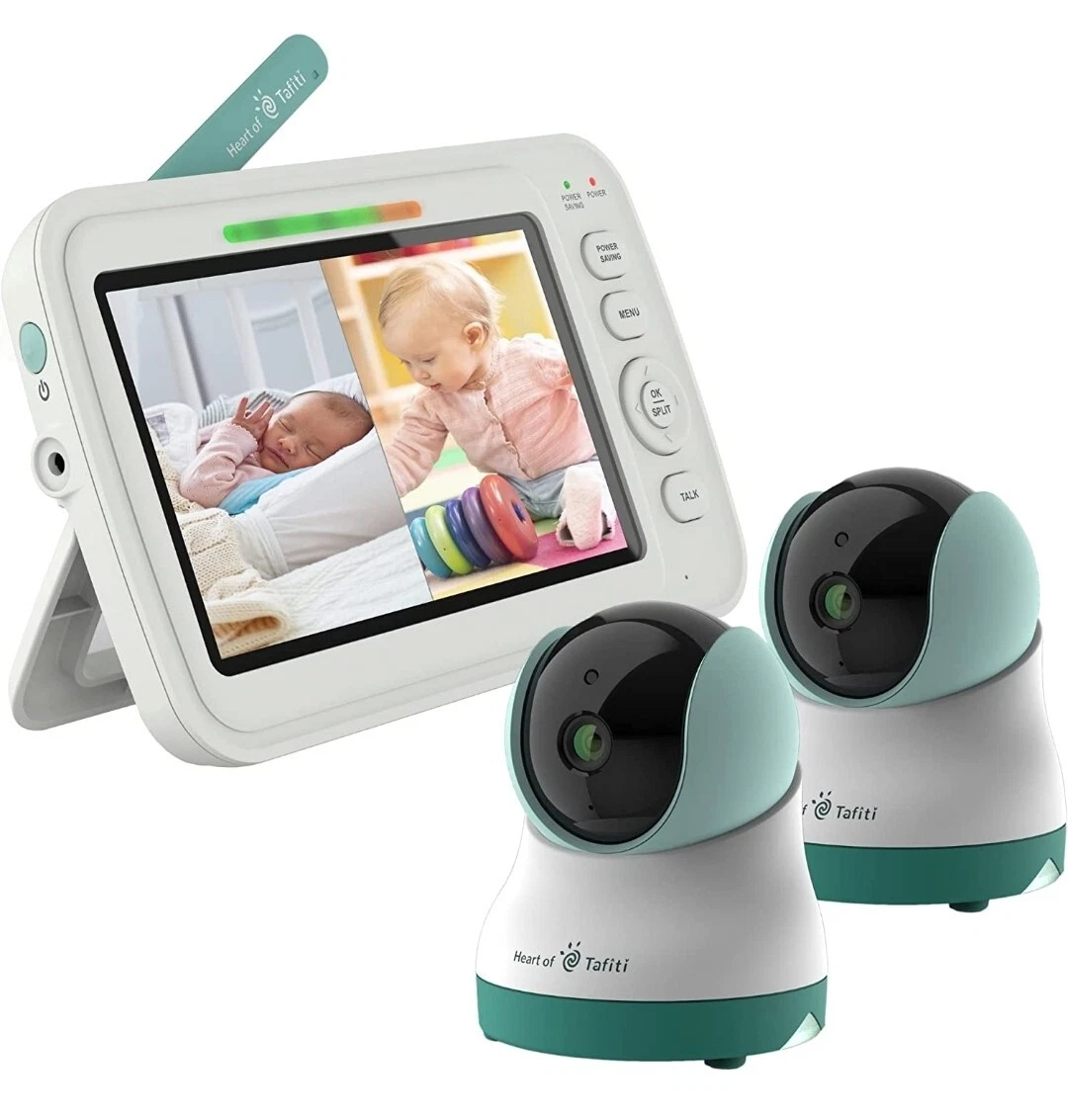 Sympatisere afrikansk Misvisende Baby Monitor with Cameras and Audio, 5&#034; 720P HD Quad View Split Screen,  Pan-Tilt | eBay