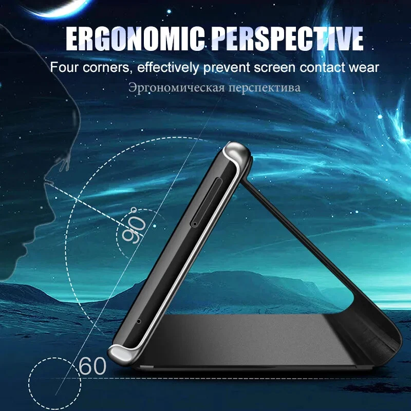 Smart Mirror Flip Cover View Phone Case Stand For iPhone 14 13 12 11 Pro Max 8 7 - Image 3 of 4