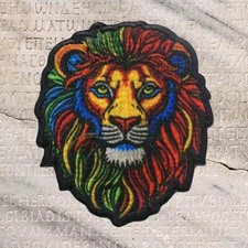 Lion of Judah Patch Embroidered Iron-on Applique Christian Bible  Religion