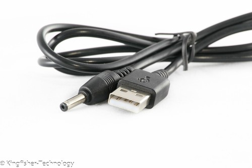 90 cm schwarz USB 3,5 mm x 1,35 mm DC Fassbuchse 5 V 2A Ladegerät Netzkabel Adapter - Bild 1 von 5