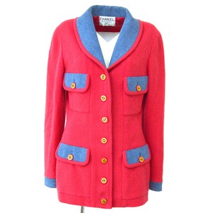 chanel pink denim jacket