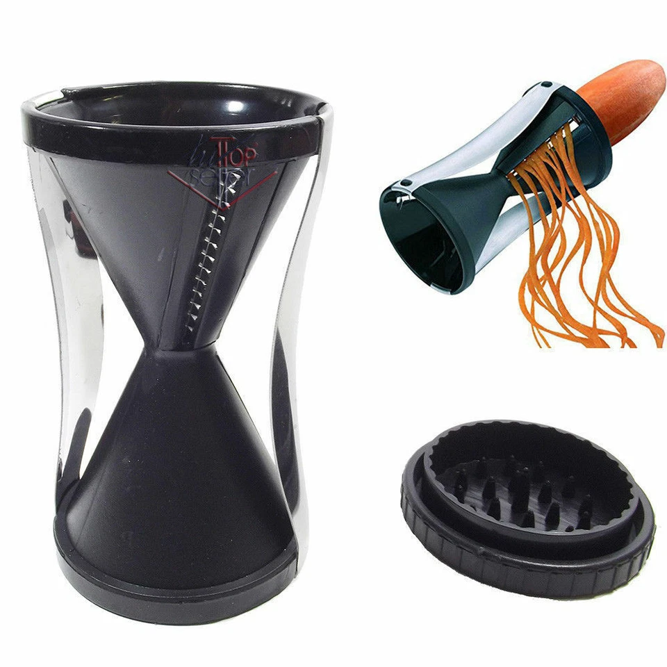 AFFETTA VERDURE A SPIRALE 3 - 1 JULIENNE TAGLIA CAROTE ZUCCHINE SPAGHETTI CUCINA - Immagine 4 di 4