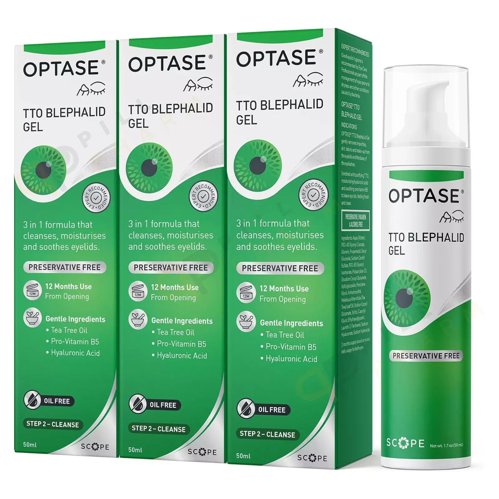 3x Optase Tea Tree Oil Eyelid Cleansing Gel Suitable for Dry Eyes - Image 12