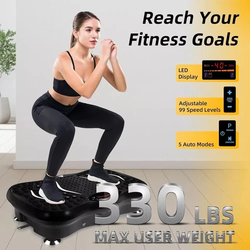 Vibration Plate Exercise Machine Whole Body Workout Massager Fitness Machine - Picture 33 of 42