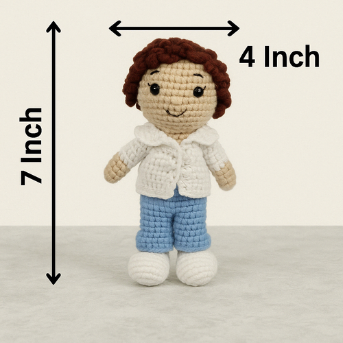 Bob Häkelgeschenk für Jungen | Amigurmi abnehmbare Tücher Stofftier Handarbeit Puppe - Bild 9 von 10