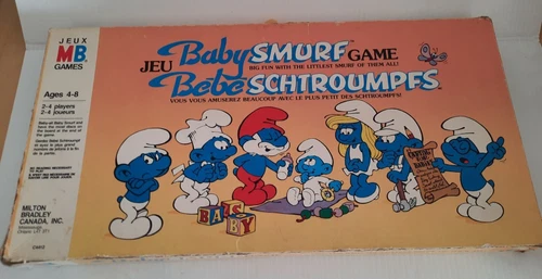 Baby Smurf (Board Game) 1984 Milton Bradley vintage RARE Peyo
