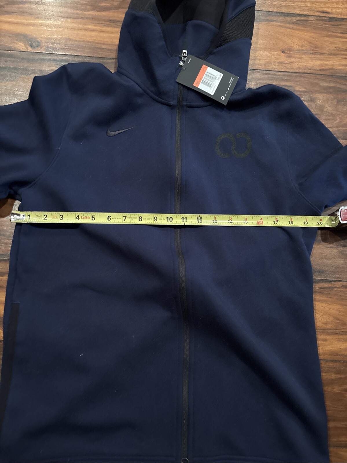 Nike Men’s DRI-FIT FullZip Basketball Hoodie NEW 930561-419 (Navy/Black, Large)