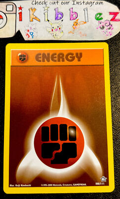 pokemon cards double star Fighting Energy 106/111 LP Cool Double Star Set Symbol Neo Genesis Pokemon  Card!