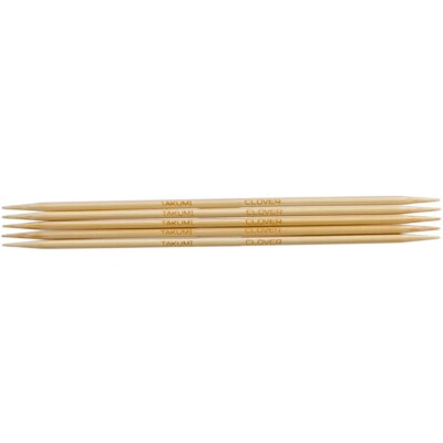 Clover Takumi Bamboo 5'' Double Point Knitting Needle