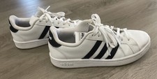 Adidas Grand Court Cloudfoam Comfort Low 'White Black' Shoes / Tennis Size 7